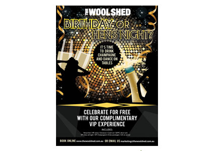 Woolshed Nightclub Advertising Poster